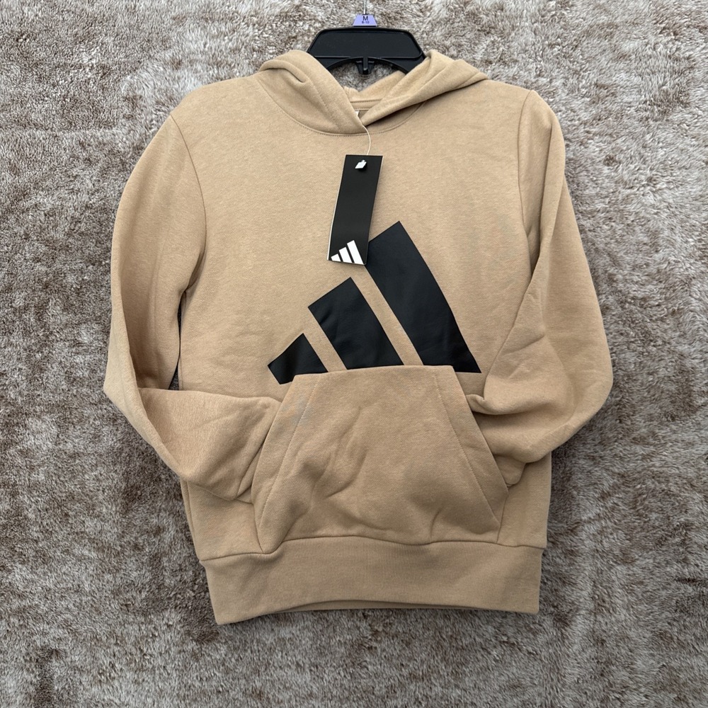 Adidas Tan Sweatshirt/Hoodie Youth Gender Boys Small (8) NWT